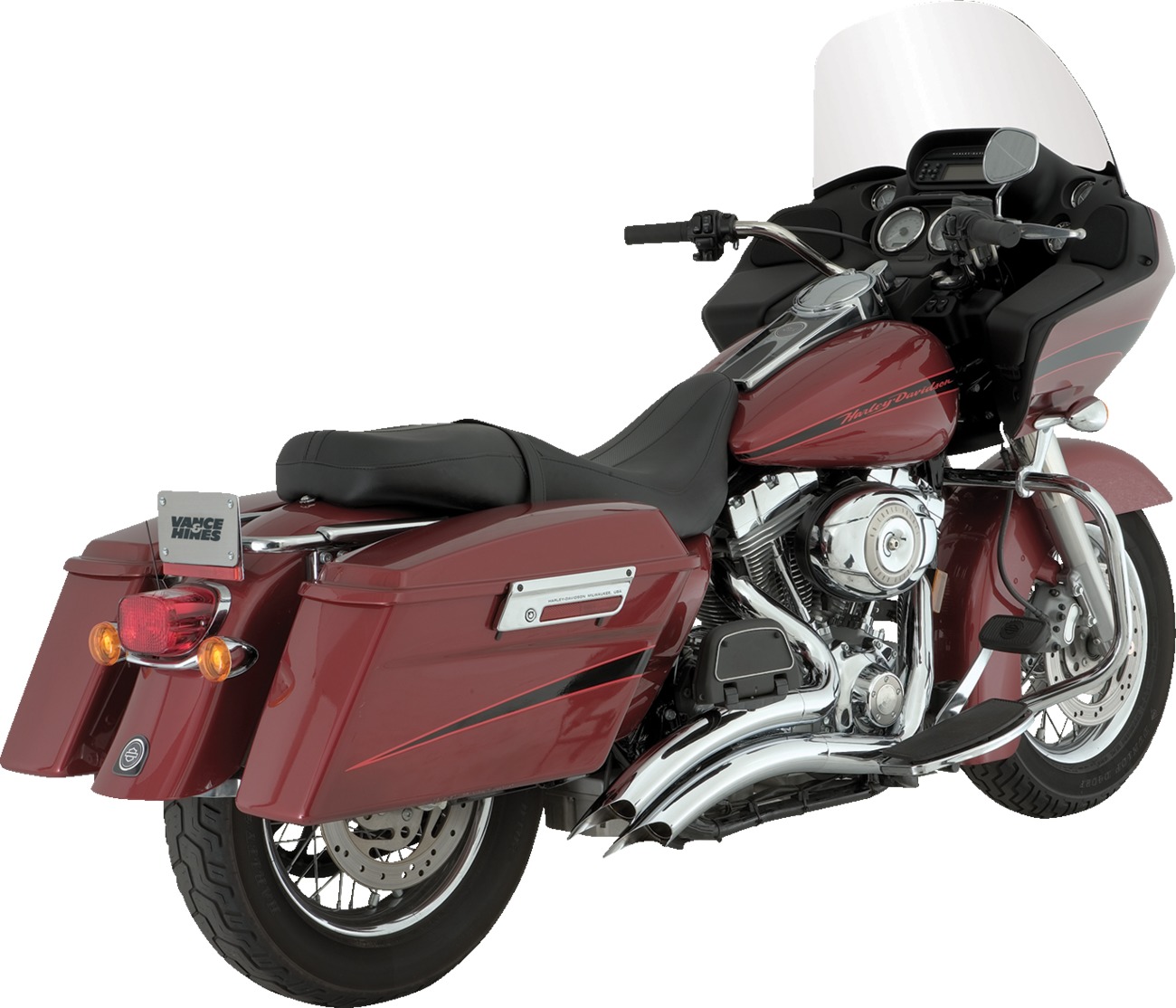 Vance & Hines Big Radius 2-2 Chrome Exhaust Fits HD Dresser 07-09 - Click Image to Close