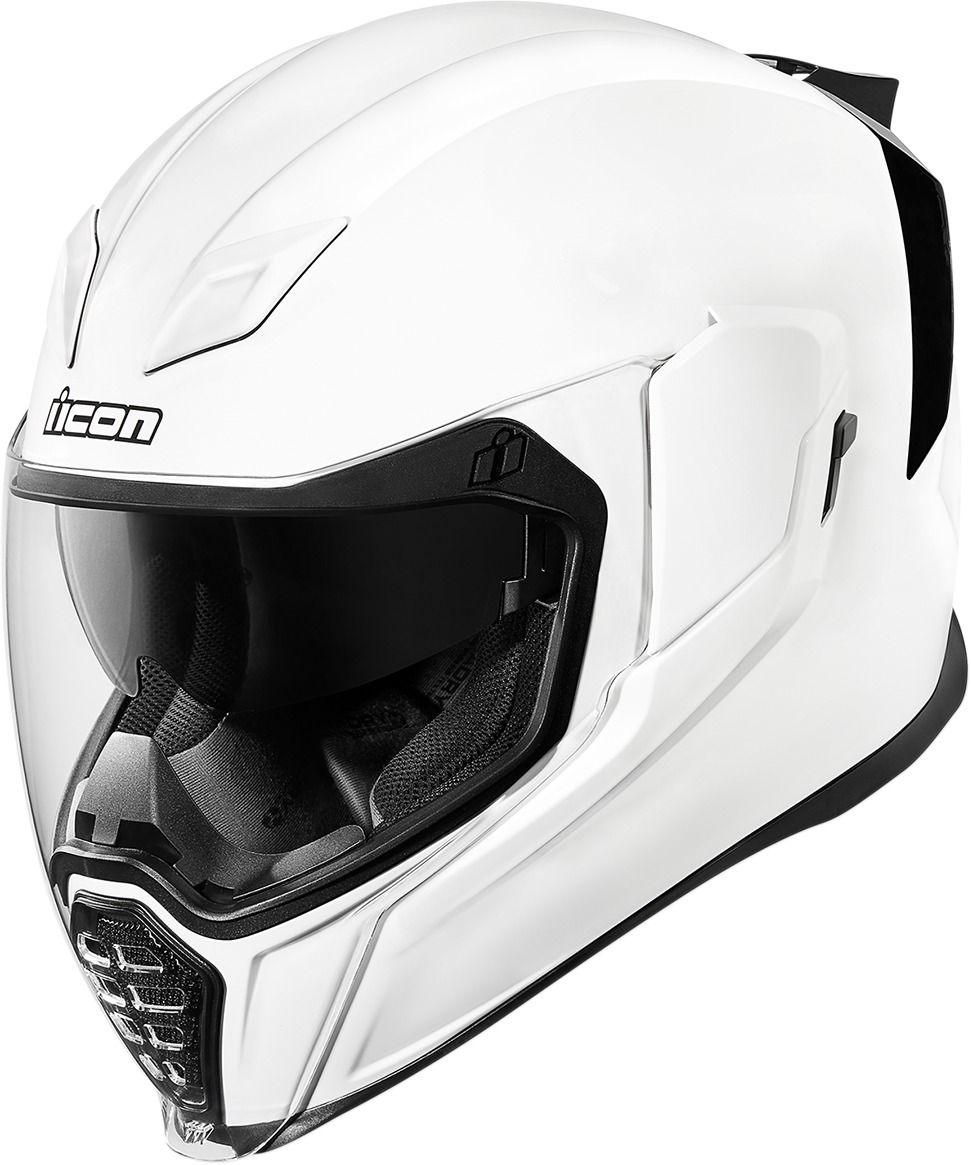 Airflite Full Face Helmet - Gloss White Medium - Click Image to Close