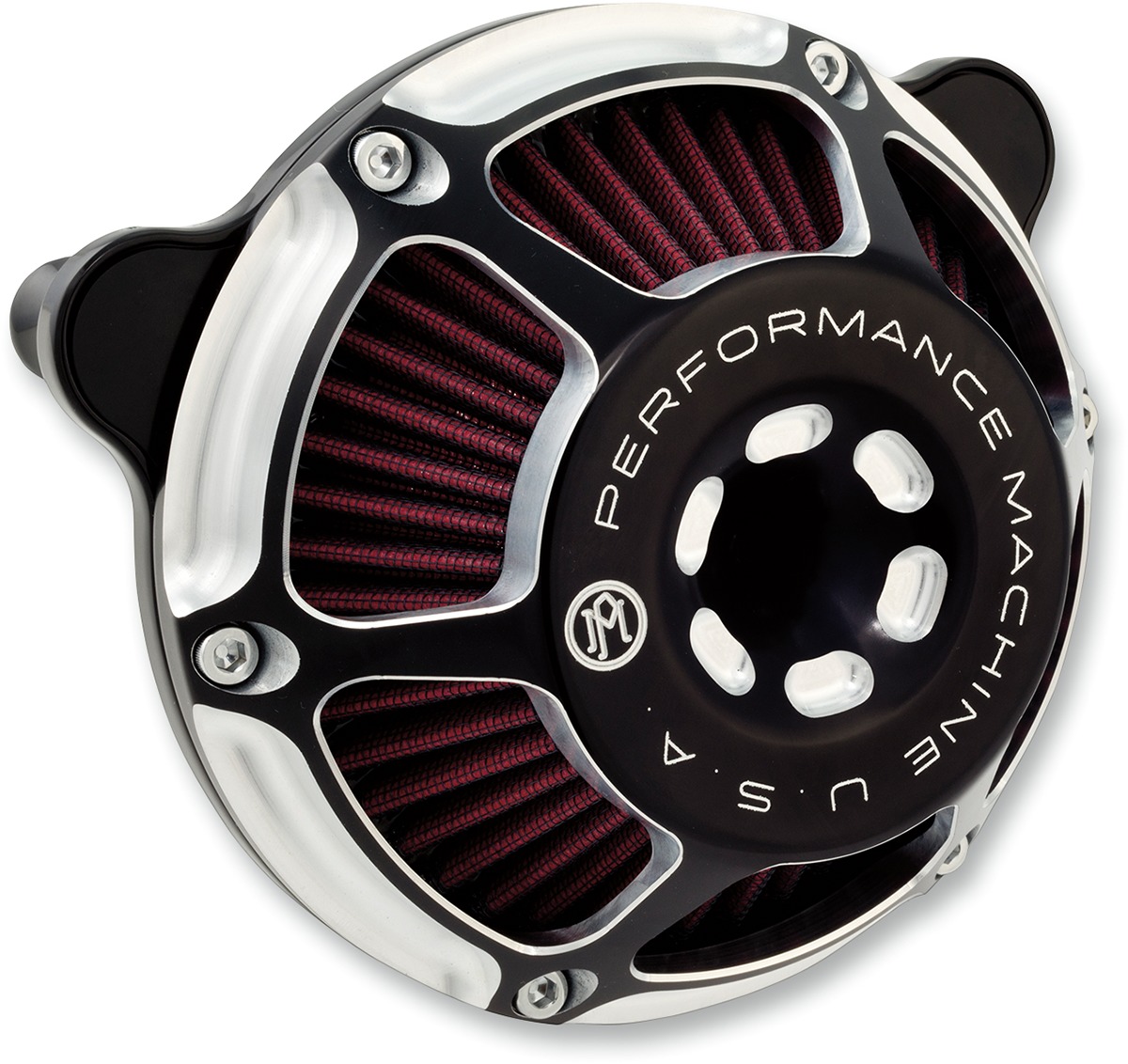 Performance Machine Max HP Air Cleaner Contrast Cut 0206-2141-BM For 17-23 HD M8 - Click Image to Close