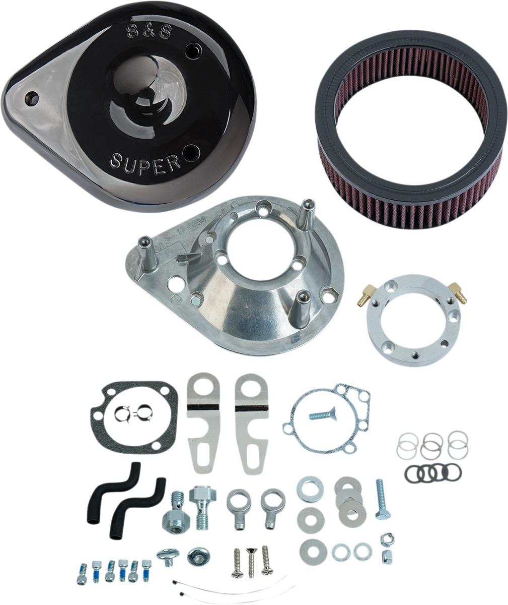 S&S Teardrop Air Cleaner Kit Black - Click Image to Close