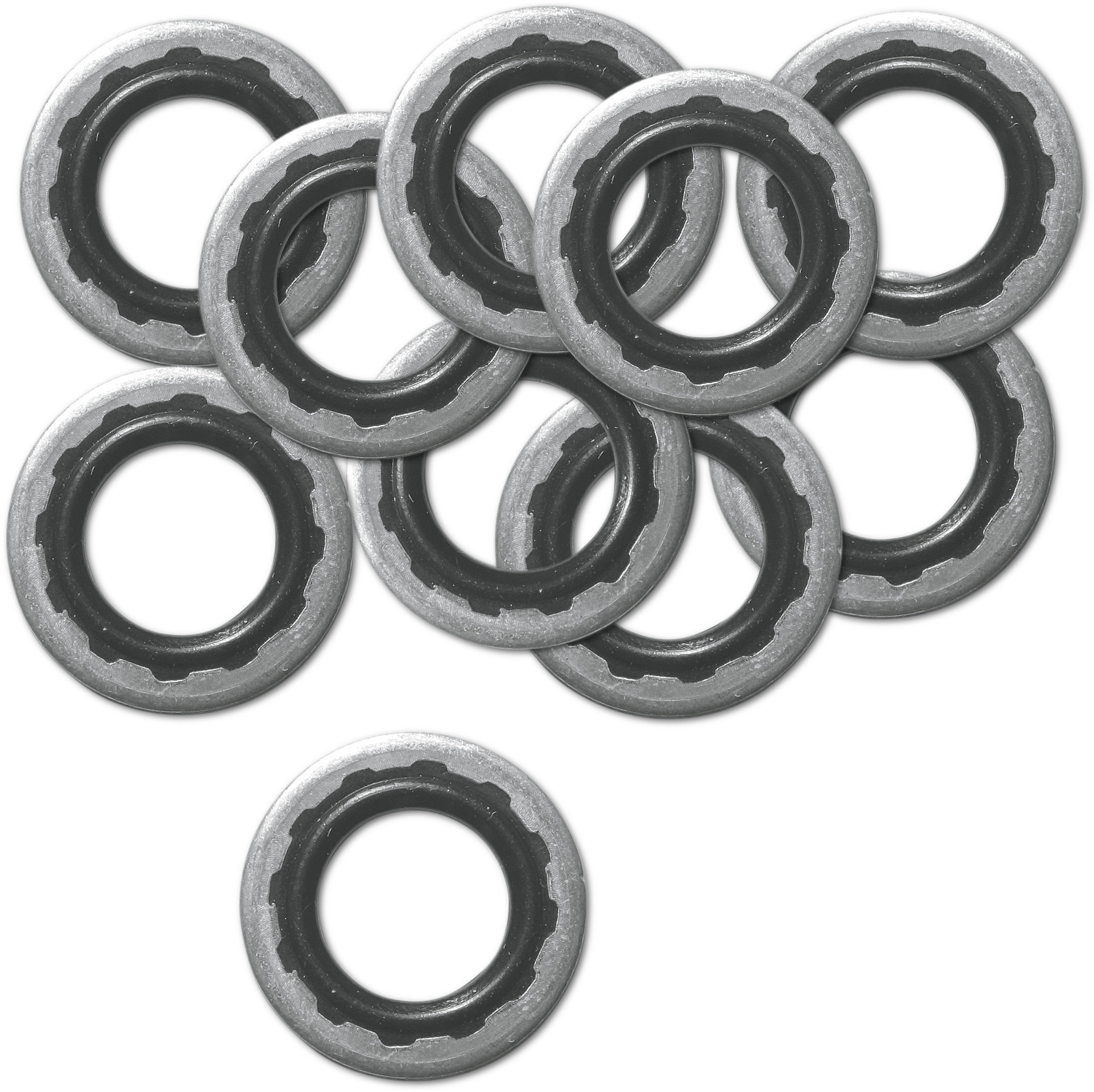 10 Pack of 3/8" Banjo Bolt Sealing Washers - Rubber Coated - Replaces 41731-88 - Click Image to Close