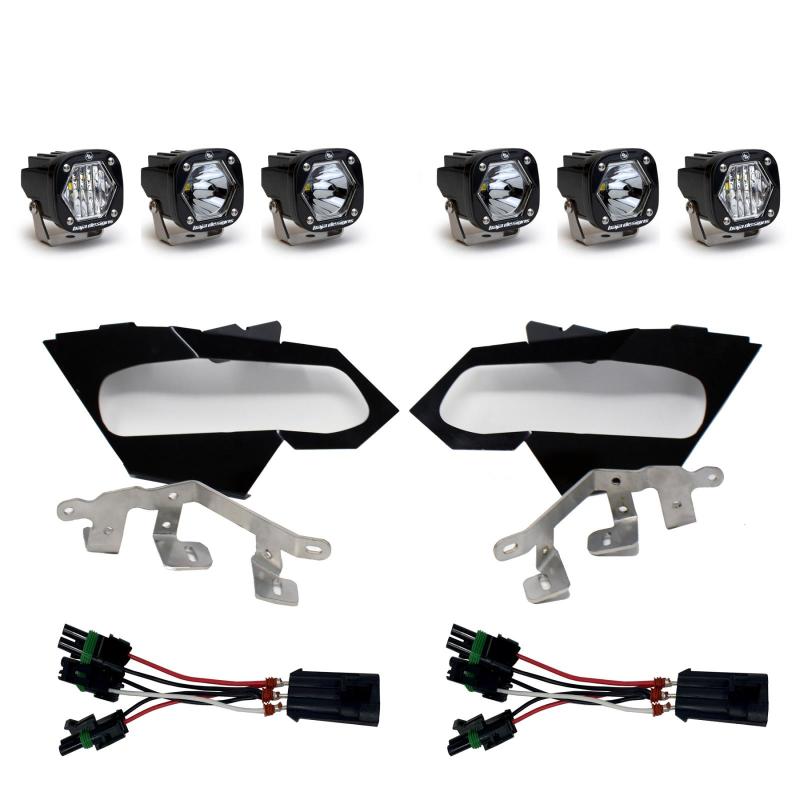 Can-Am X3 Headlight Kit S1 Spot W/C by Baja Designs - Click Image to Close