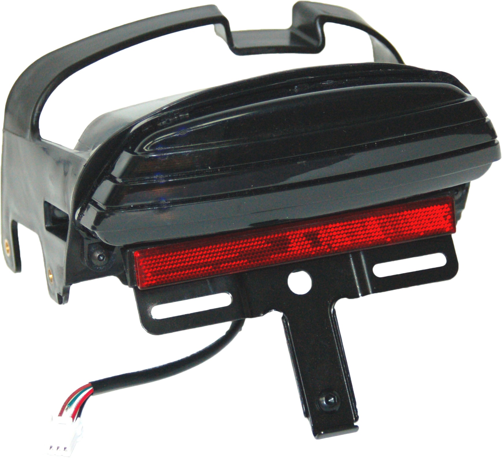 Letric Lighting LED Taillight Smoke Lens for 2006+ Harley Softail FXST - Click Image to Close