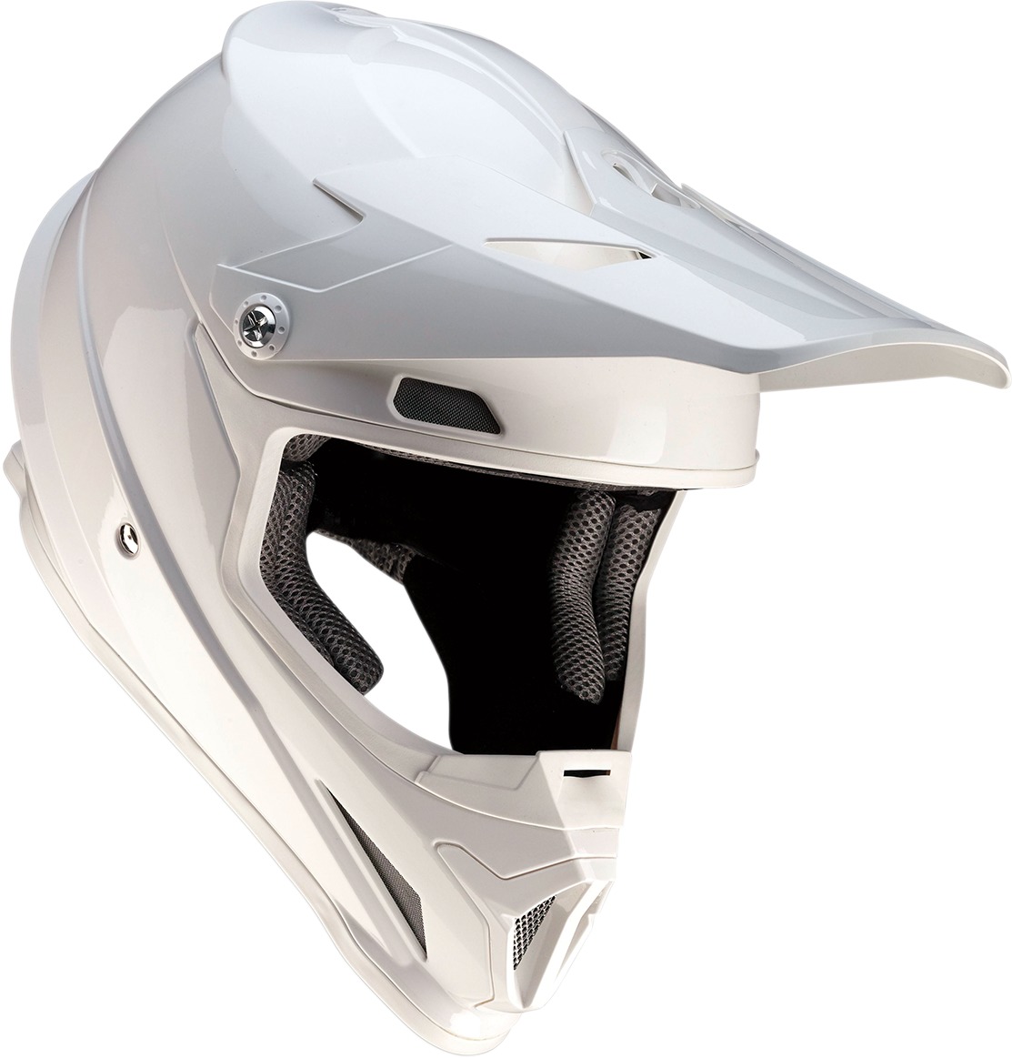 Rise Solid Full Face Offroad Helmet Gloss White 3X-Large - Click Image to Close