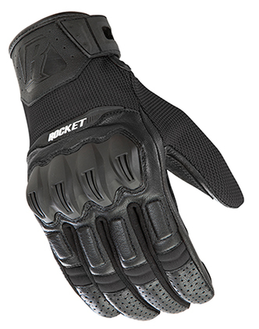 Joe Rocket Phoenix 5.1 Men's Gloves Black/Black Small - Breathable mesh and leather gloves for men, size small - Click Image to Close