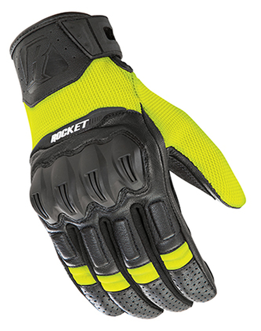 Joe Rocket Phoenix 5.1 Gloves Hi-Viz/Black Mens Small - Breathable mesh and leather glove, Small, Hi-Viz/Black - Click Image to Close