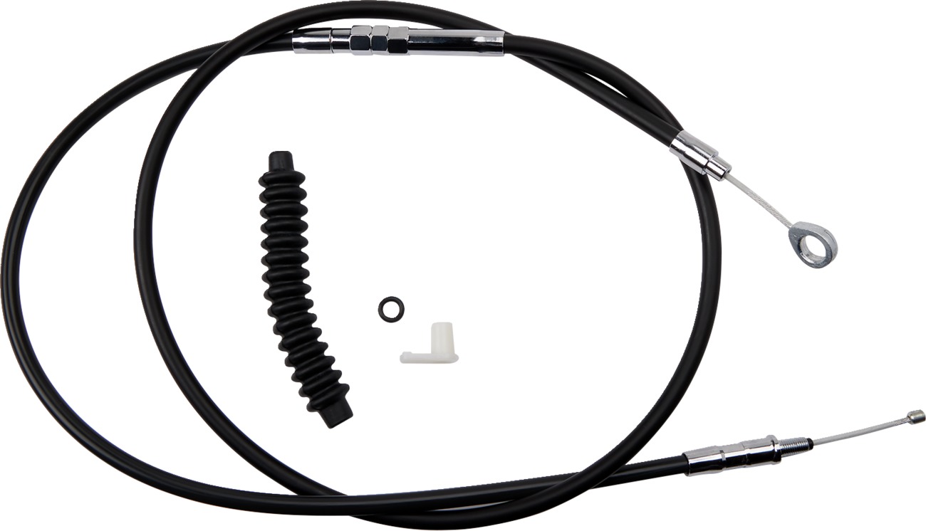 Drag Specialties Black Vinyl Clutch Cable +2in For Harley Touring - Clutch cable +2in For Harley Touring models - Click Image to Close