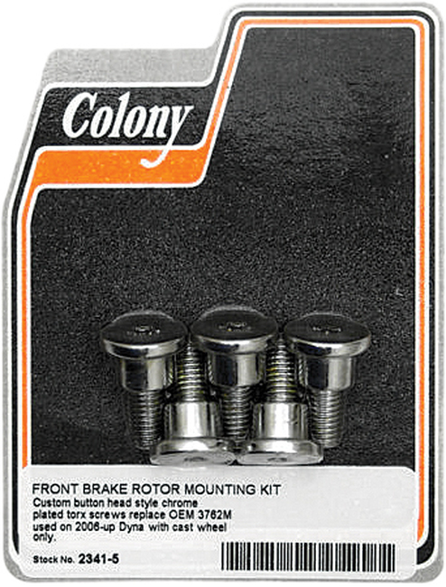 Brake Rotor Torx Bolt Kit - Replaces 3762M On 06-17 Dyna w/ Cast Wheels - Click Image to Close
