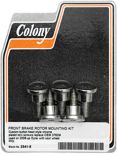 Brake Rotor Torx Bolt Kit - Replaces 3762M On 06-17 Dyna w/ Cast Wheels - Click Image to Close