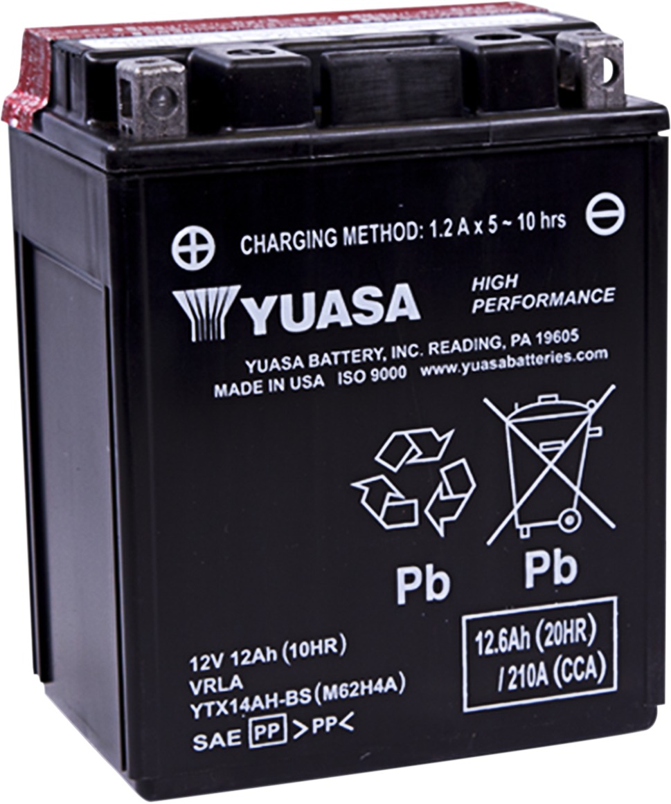 AGM Maintenance Free Battery YTX14AH-BS - Click Image to Close