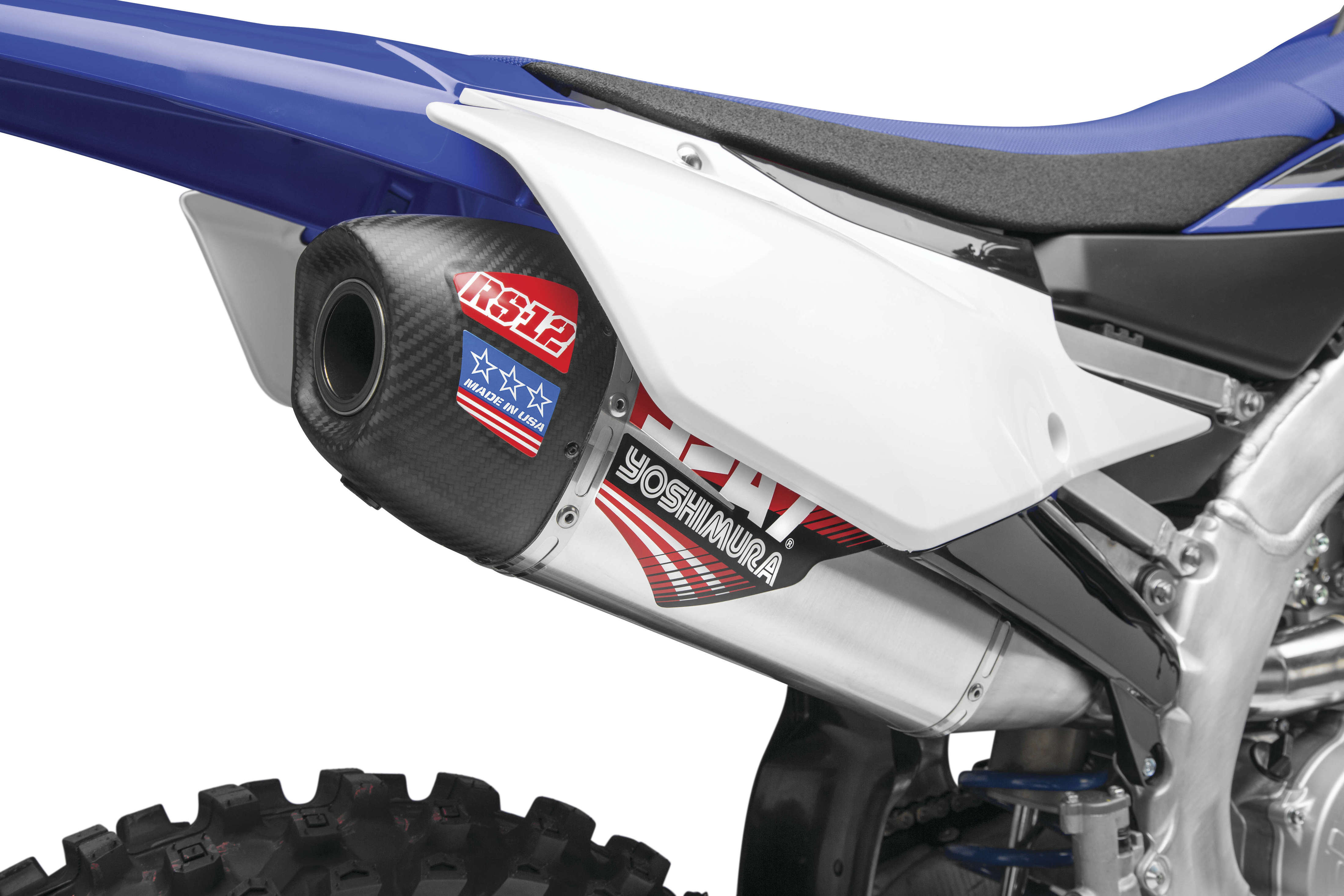 RS-12 Stainless Full Exhaust w/ Aluminum Muffler - For 19-24 Yamaha YZ250F - Click Image to Close
