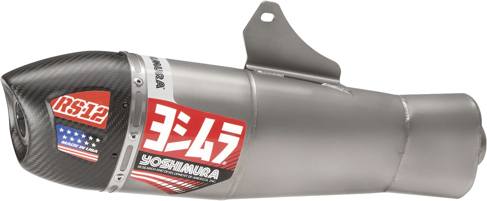 RS-12 Slip On Exhaust Muffler w/CF Cap - For 21-24 Honda CRF450R - Click Image to Close