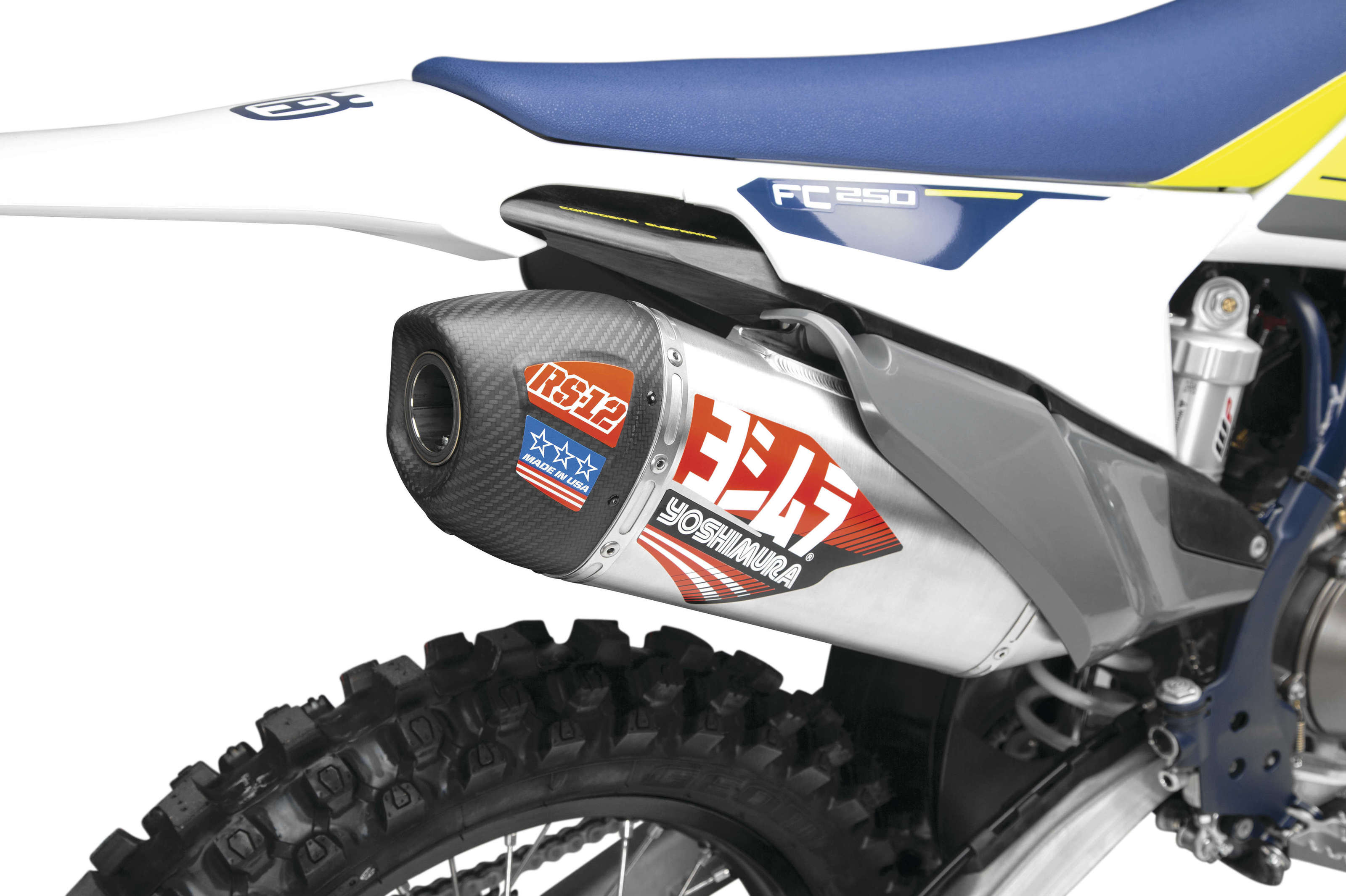 RS-12 Signature Series Aluminum Full Exhaust w/ Carbon Tip - For 19-21 KTM/Husqv 250/350 - Click Image to Close