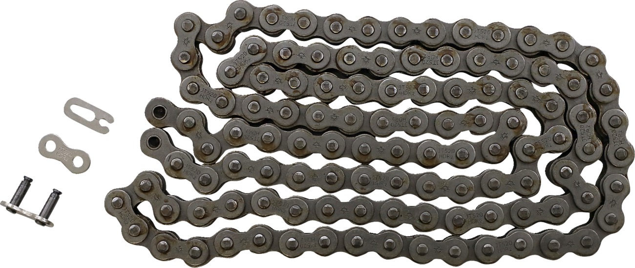JT Chains 520HDR 112-Link Raw Drive Chain with Clip Master Link - Click Image to Close