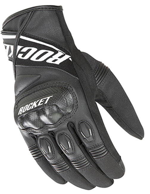 Joe Rocket V-Sport Gloves Black/White Mens Medium - Medium Black/White men's gloves for street riding - Click Image to Close