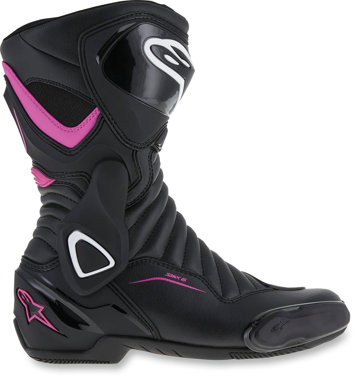 Women's SMX6 Vented Street Riding Boots Black/Pink/White US 6 - Click Image to Close