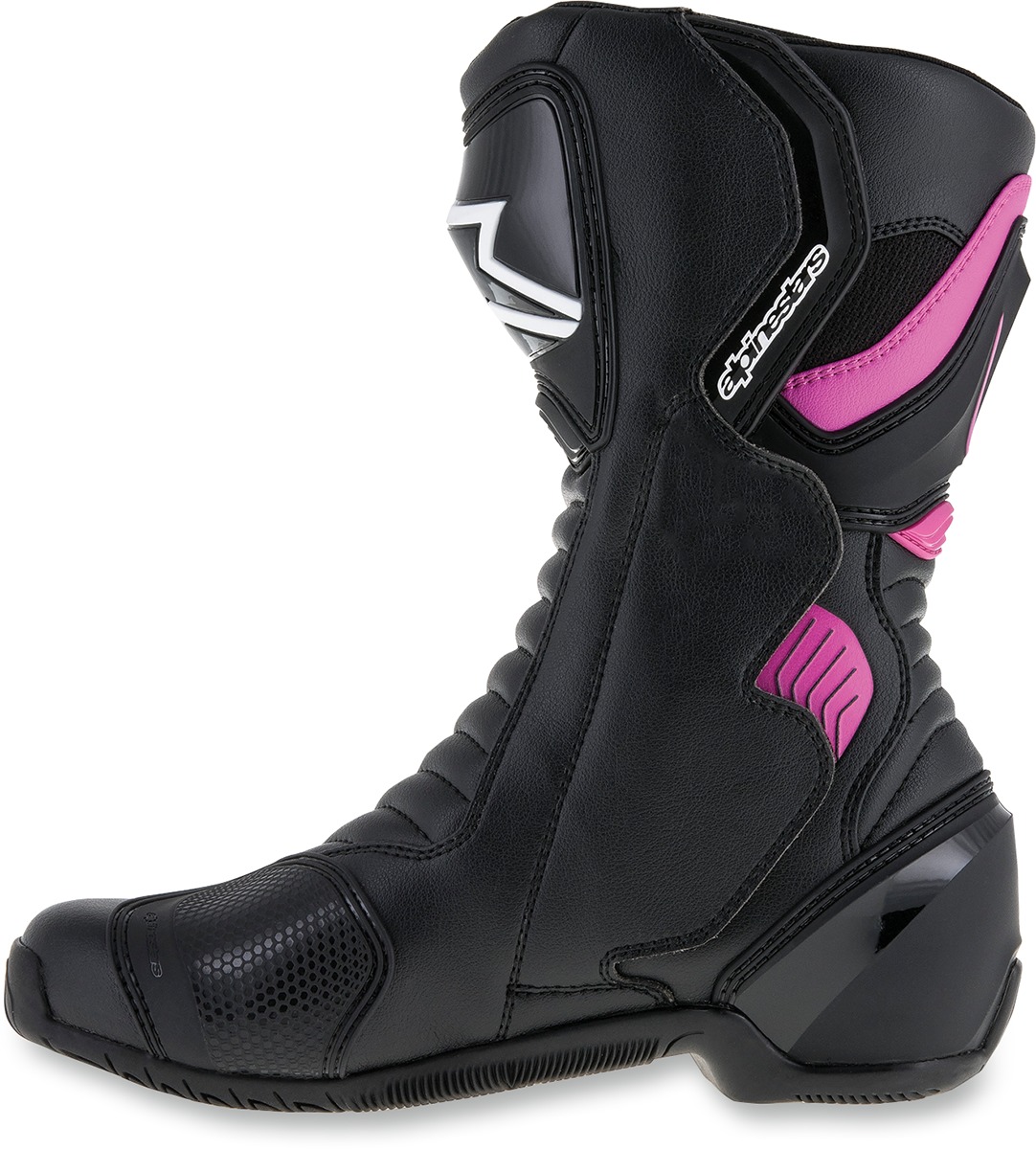 Women's SMX6 Vented Street Riding Boots Black/Pink/White US 7 - Click Image to Close