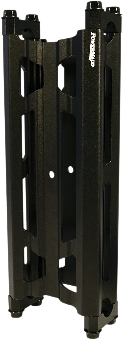 PowerMadd Wide Pivot Riser 10in with Clamps and Bolts Black Satin - Click Image to Close