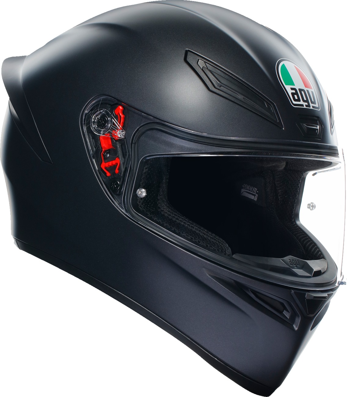 AGV K1 S Solid Full Face Helmet Matte Black Large - Full face helmet in matte black, size large - Click Image to Close