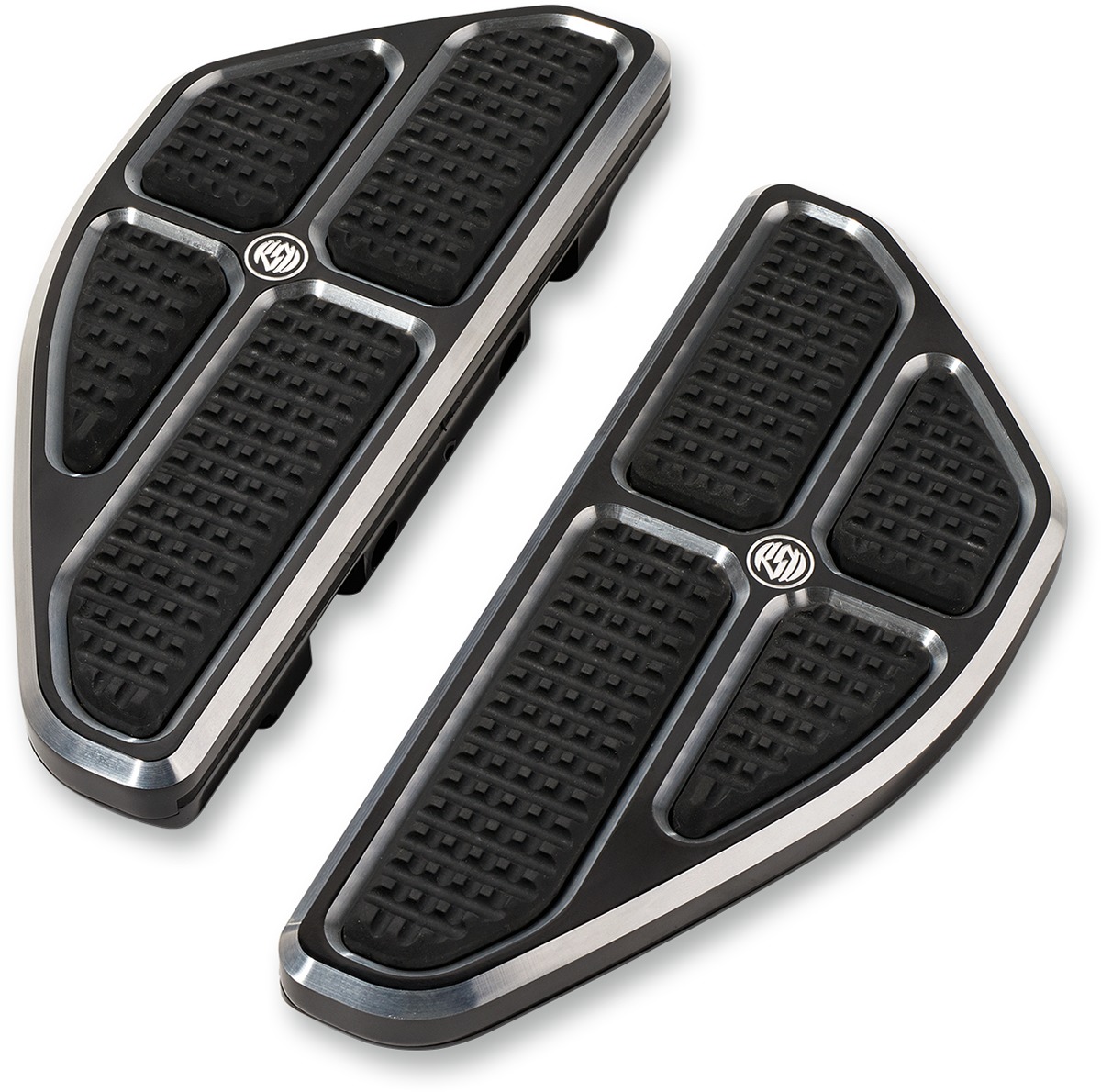 Boss Rider Knurled Passenger Floorboards Contrast Cut - Click Image to Close