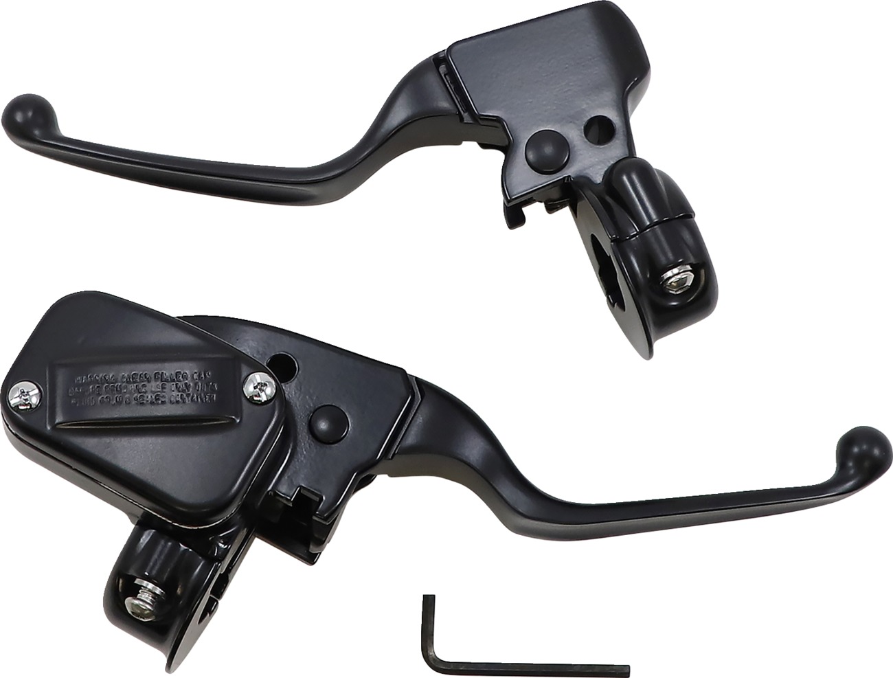 Drag Specialties Brake/Clutch Lever Assembly Black For Harley-Davidson - Lever assembly for Harley-Davidson models - Click Image to Close