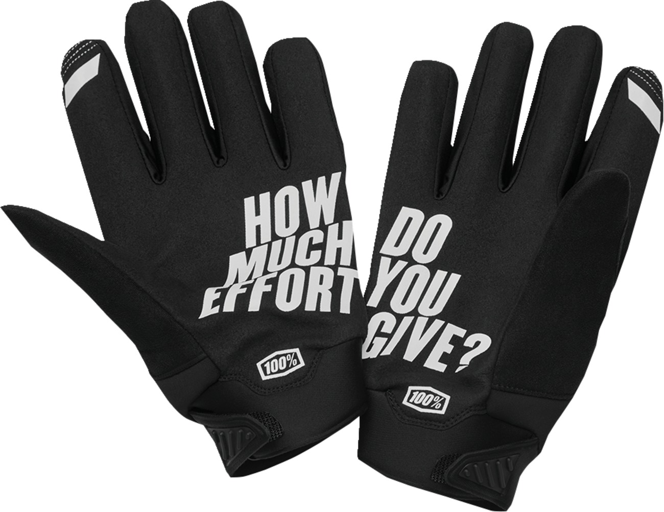 100% Men's Brisker Cold-Weather Gloves - Black, Size S - Click Image to Close
