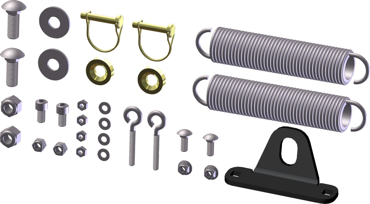 KFI ATV Plow Tube Hardware Kit for Push Tubes 105000 & 105590 - Click Image to Close