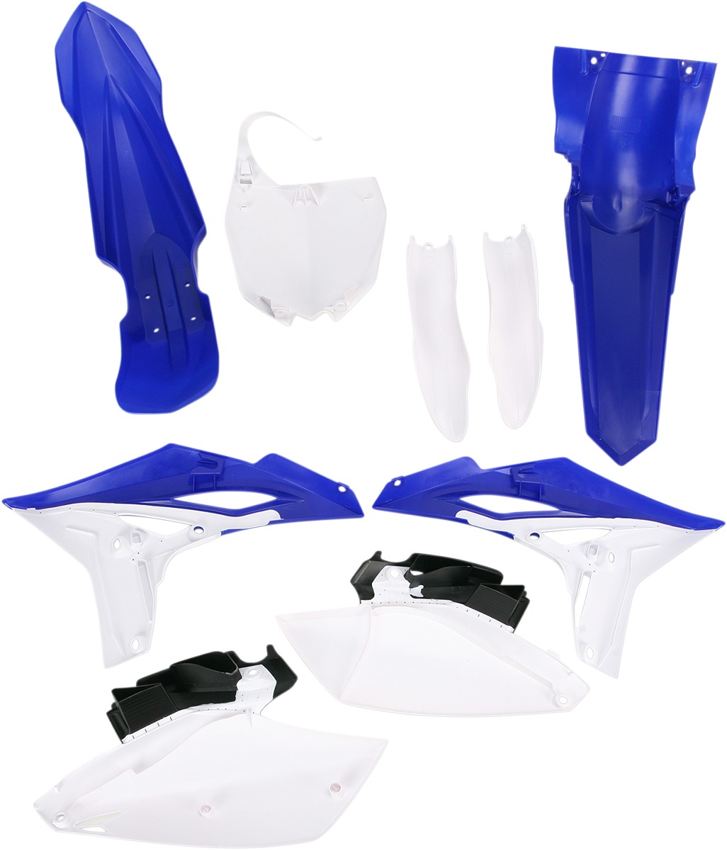 Full Plastic Kit - White/Blue/Black Original 11-12 - For 10-13 Yamaha YZ250F - Click Image to Close