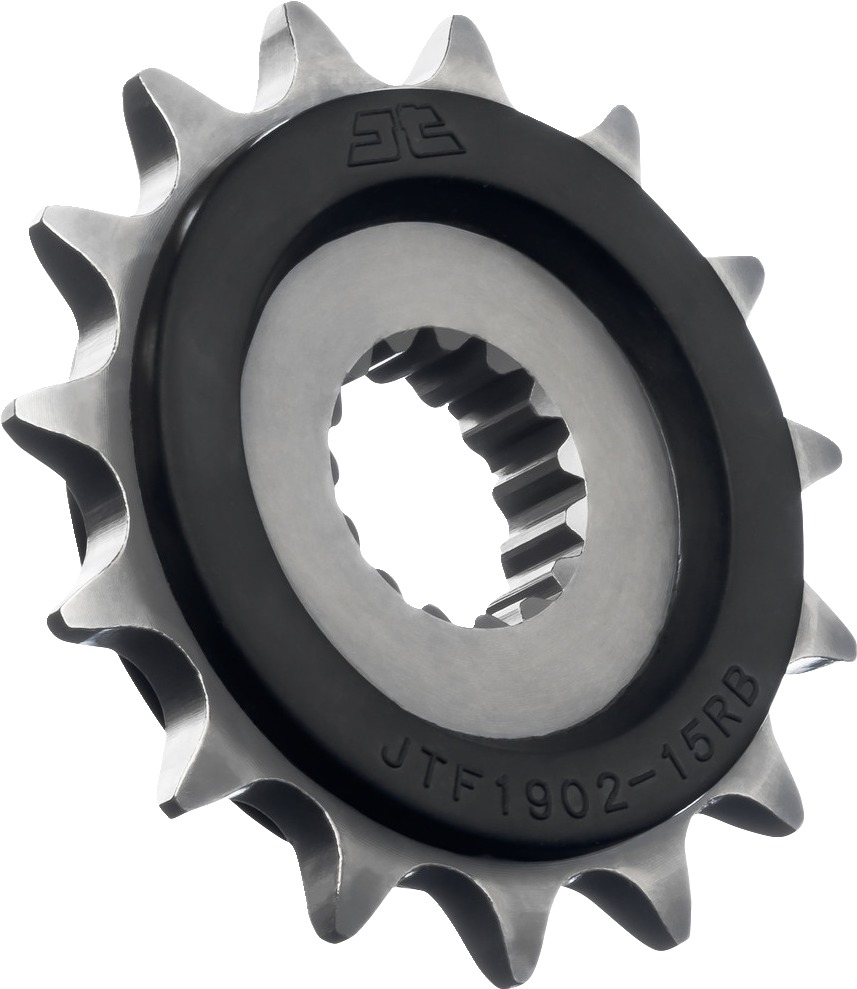 Front Steel Countershaft Sprocket w/ Rubber Damper - 15 Tooth 520 - Click Image to Close