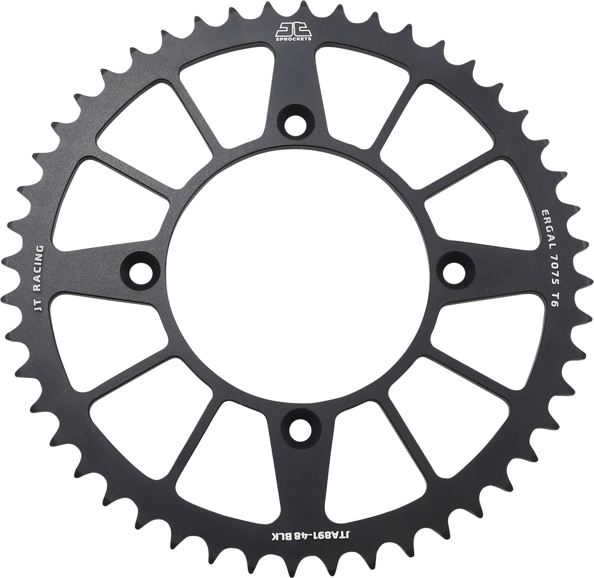 Black Aluminum Rear Sprocket - 48 Teeth 520 Pitch - Click Image to Close