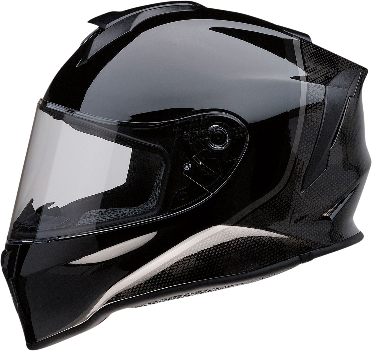 Z1R Youth Warrant Kuda Helmet Gloss Black - Large - Youth full-face helmet in gloss black - Click Image to Close