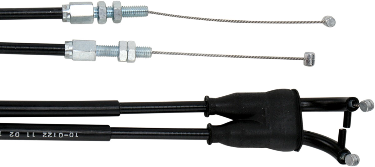 Motion Pro Black Vinyl Throttle Push-Pull Cable Set +3 - Click Image to Close