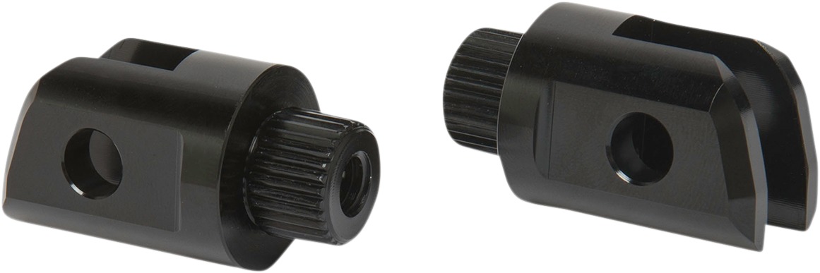 Arlen Ness Splined Footpeg Mounts Gray Fits M8 Softail - Click Image to Close