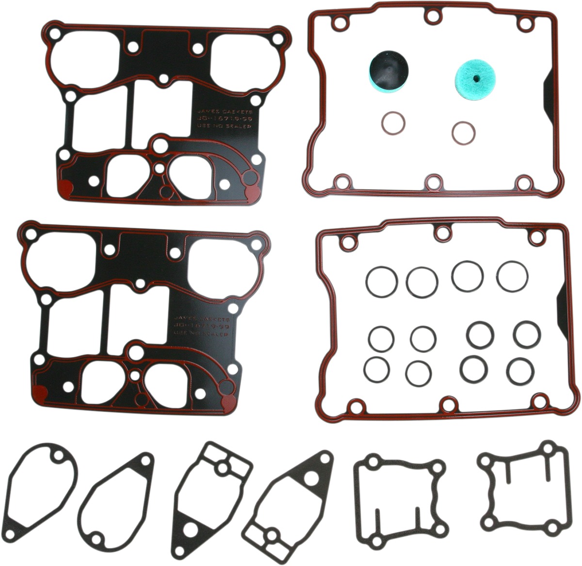 Rocker Box Gasket Kit - For 99-17 Harley Twin Cam - Click Image to Close