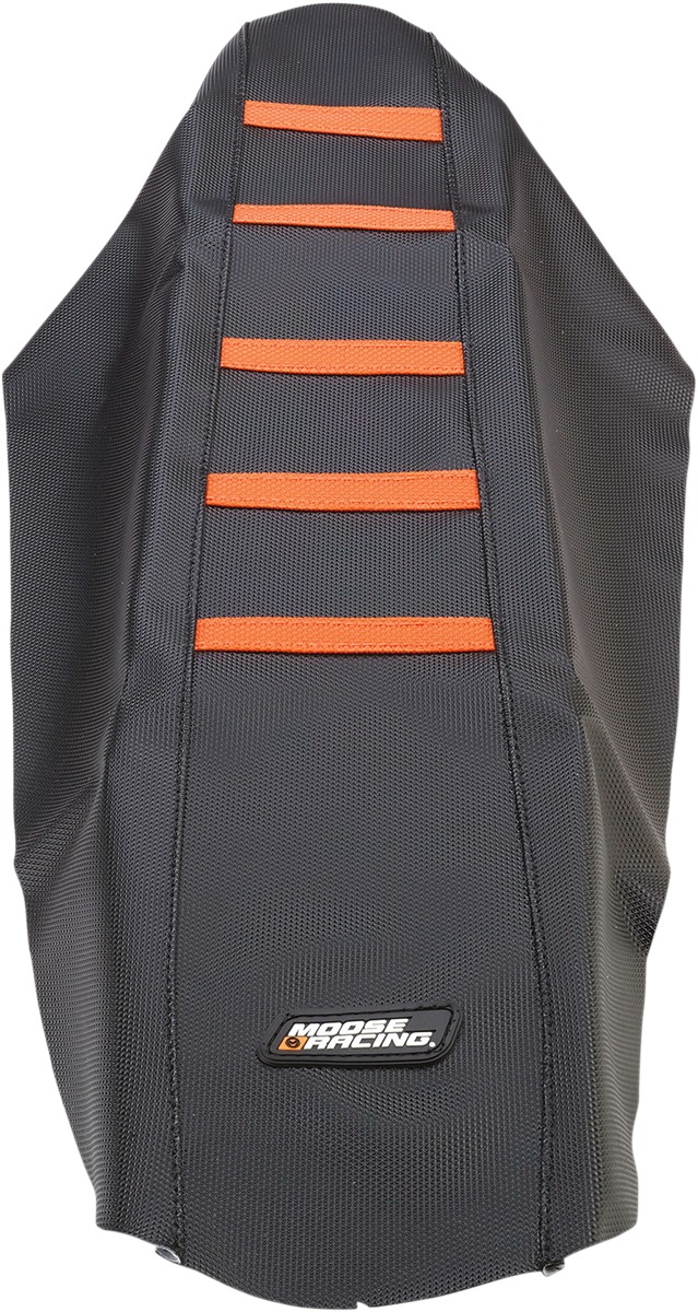 Black/Orange Ribbed Seat Cover - For 07-11 KTM SX XC EXC - Click Image to Close