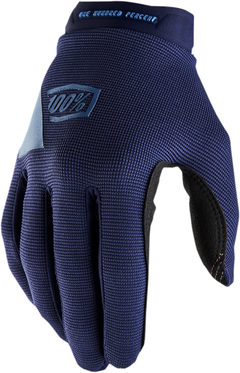 100% Women's Ridecamp Glove Navy/Slate - Size L - Click Image to Close