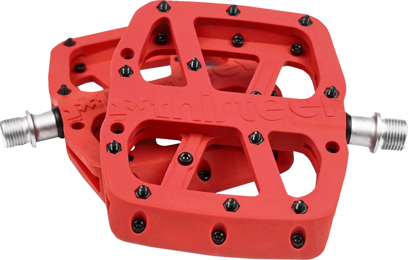 E*Thirteen Base Composite Pedals Red 110mm - Click Image to Close