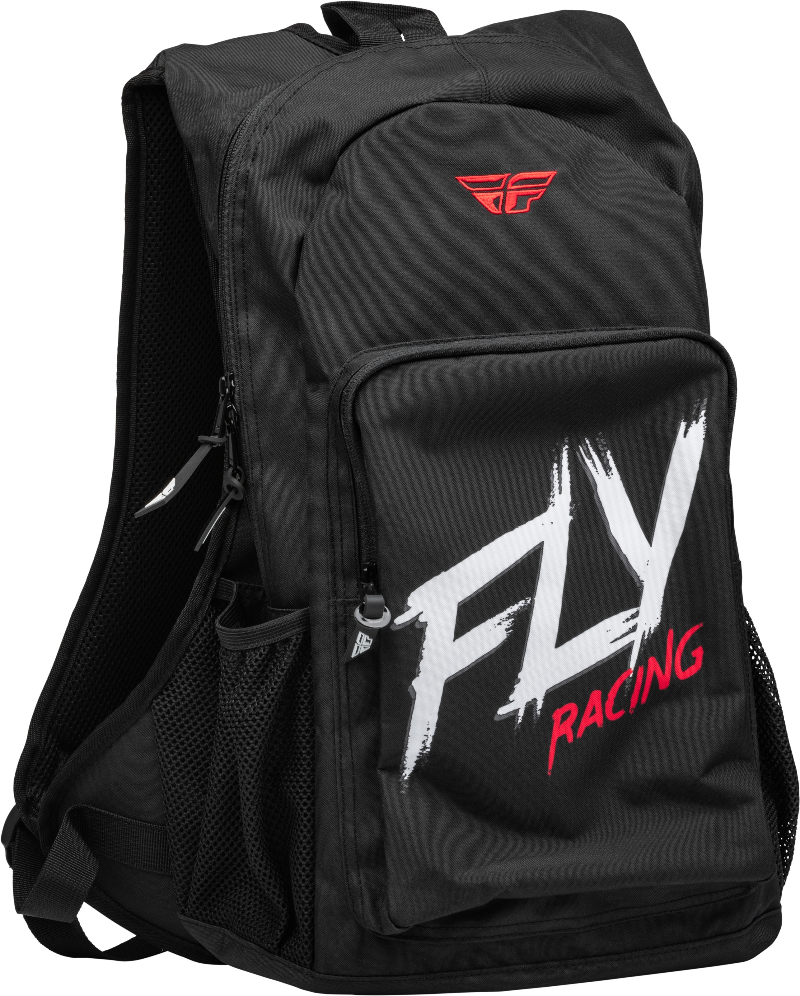Fly Racing Jump Pack Backpack Black/White 35L - 35L backpack, Black/White, for gear and daily use - Click Image to Close