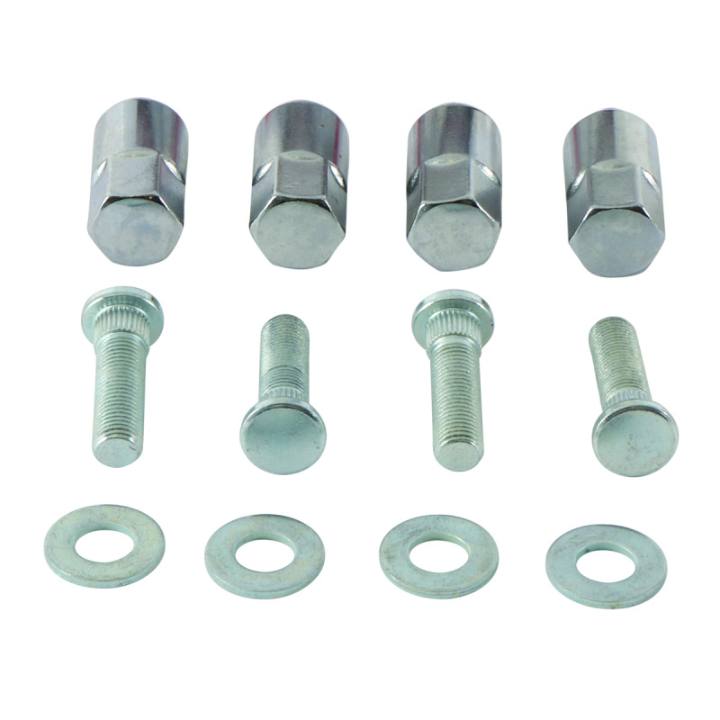 QuadBoss Rear Wheel Stud & Nut Kit For 2014 Polaris Ranger 800 - For 2014 Polaris Ranger 800 EFI rear wheels - Click Image to Close