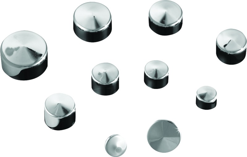 Kuryakyn Kool Kaps 3/8" Chrome Bolt Head Covers 10pk - Click Image to Close