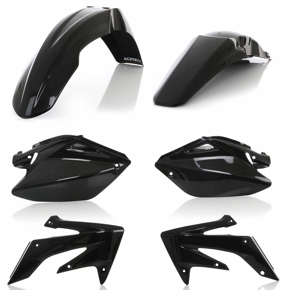 Black Plastic Kit - For 04-05 Honda CRF250R - Click Image to Close