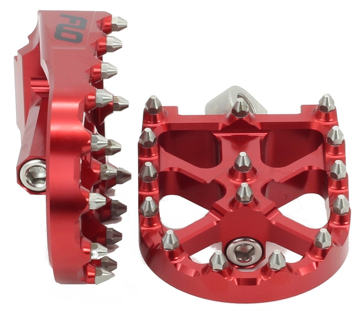 BMX Style Footpegs Red - Click Image to Close