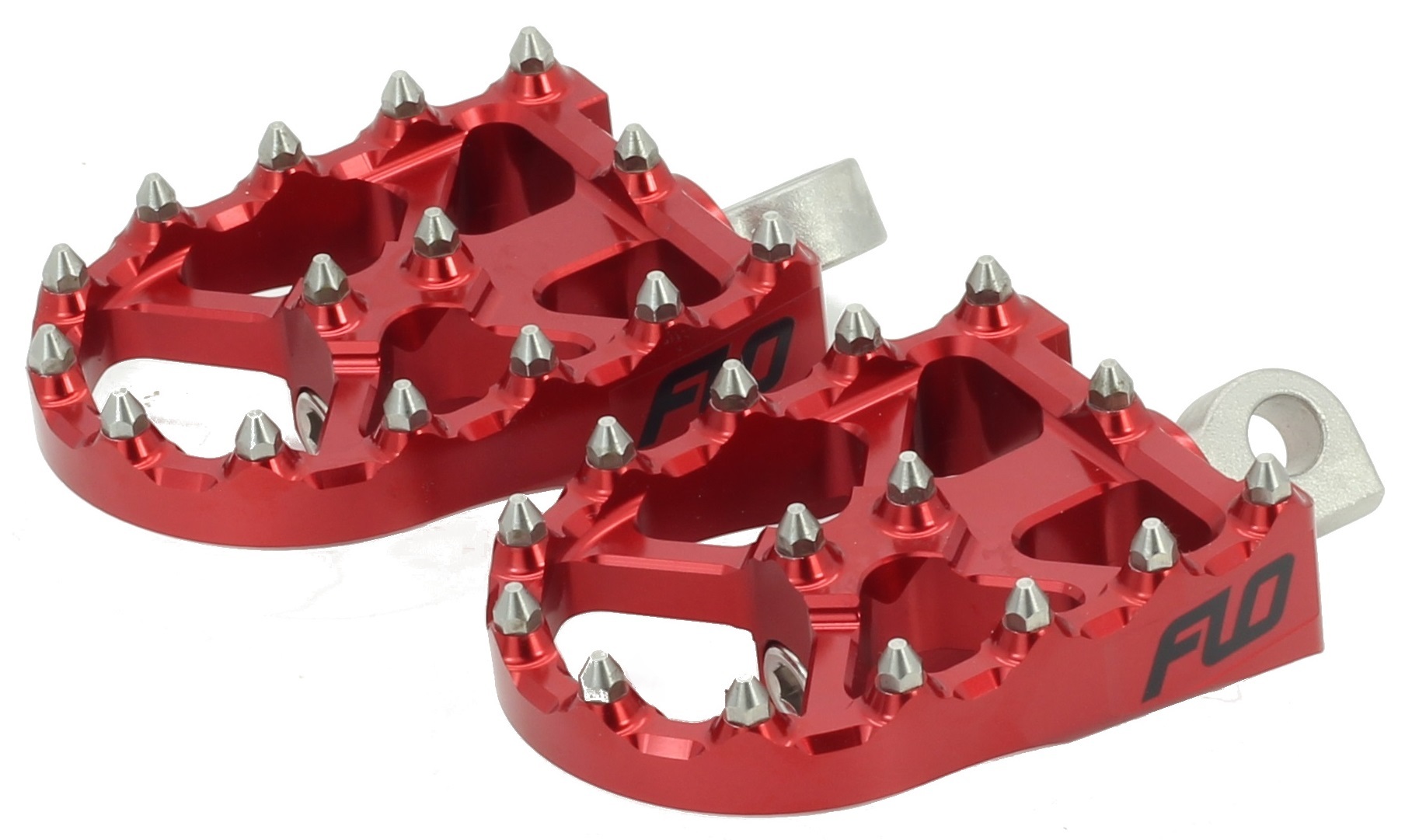 BMX Style Footpegs - Red - Click Image to Close