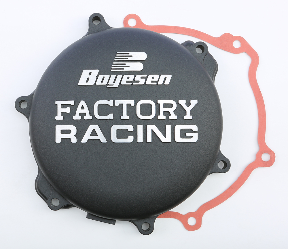 Black Factory Racing Clutch Cover - 05-18 Yamaha YZ125 - Click Image to Close