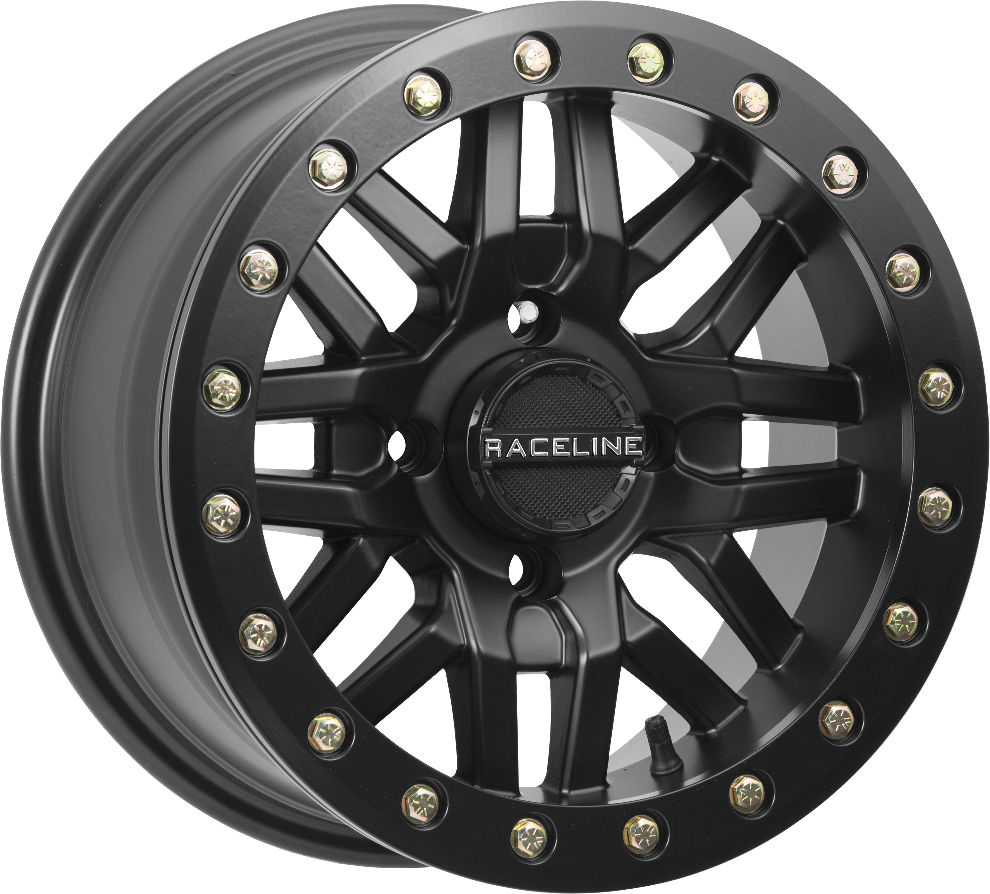 Ryno Beadlock Wheel 4/156 15X10 5+5 - Black - Click Image to Close