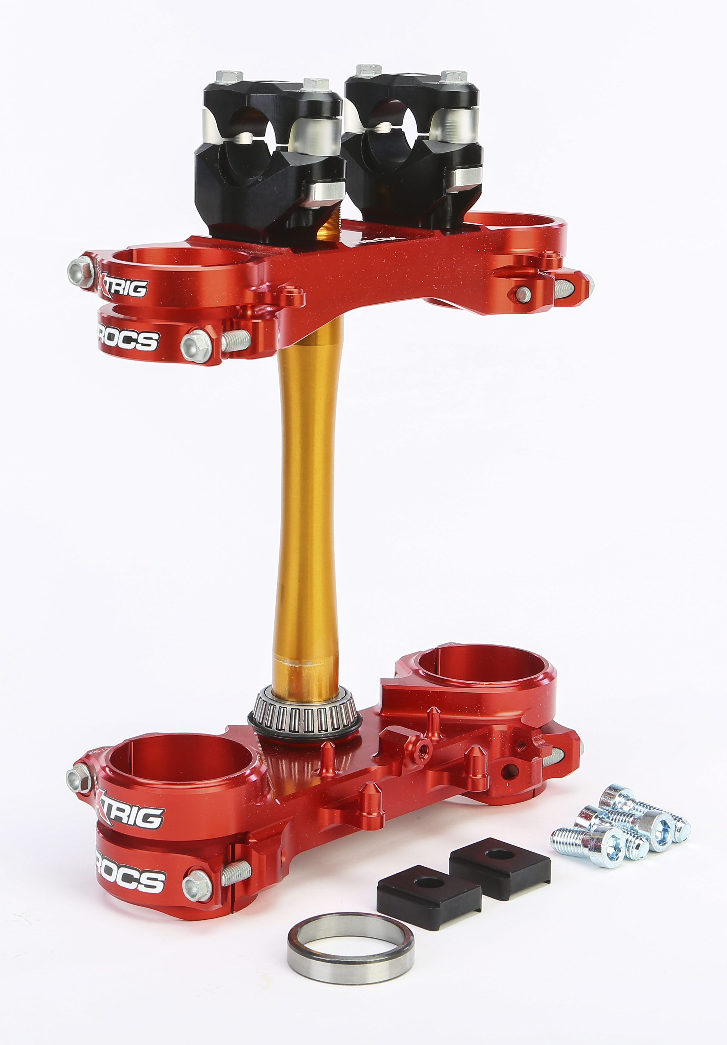 ROCS Triple Clamp 22mm Red - For 17-20 CRF450R/RX & 18-21 CRF250R - Click Image to Close