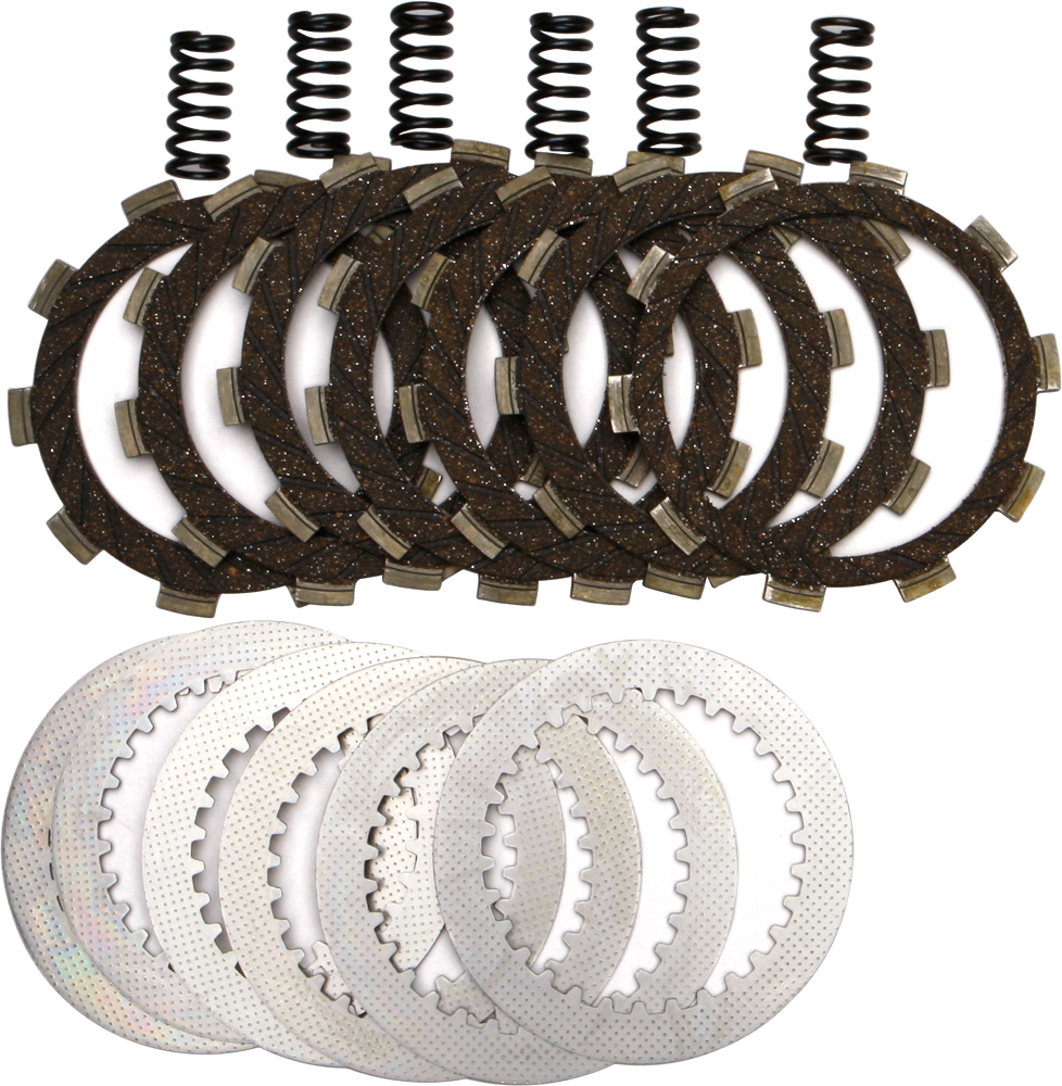 DRC Complete Clutch Kit - Cork CK Friction Plates w/ Steels & Springs - For 89-97 Kawasaki KX80 KX100 - Click Image to Close