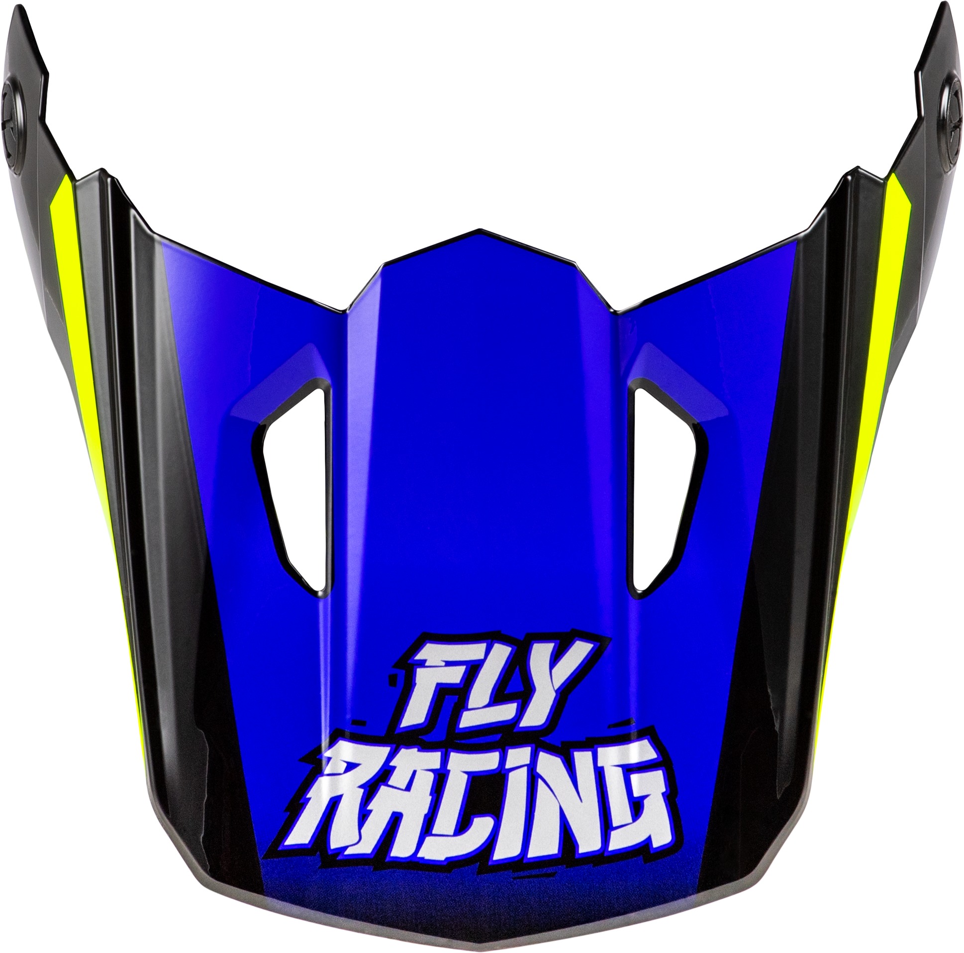 Fly Racing Youth Kinetic Scorched Helmet Visor Blue/Grey/Hi-Vis - Replacement visor for Youth Kinetic Scorched Helmet - Click Image to Close