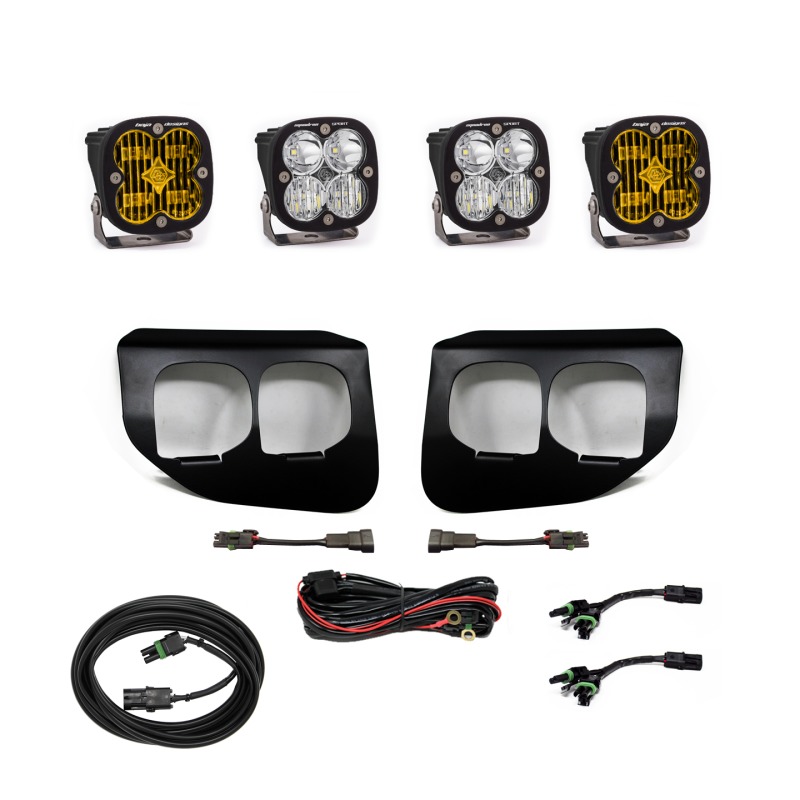 Baja Designs Amber Fog Lights Dual FPK SAE/Sport Fits Ford Super Duty (20+) - Click Image to Close