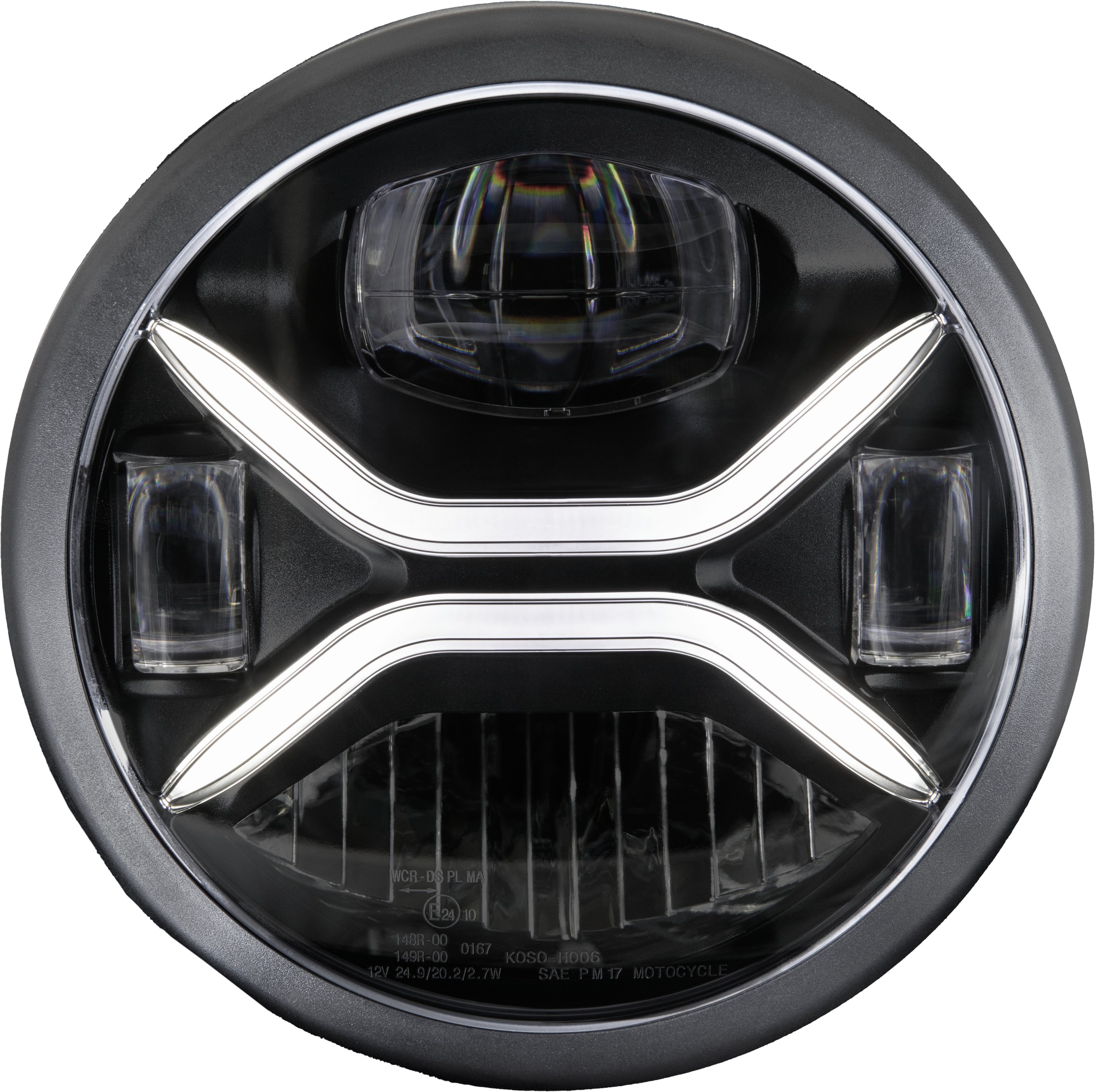 KOSO Zenith LED 7 Inch Headlight Universal - Universal 7 inch LED headlight by KOSO - Click Image to Close